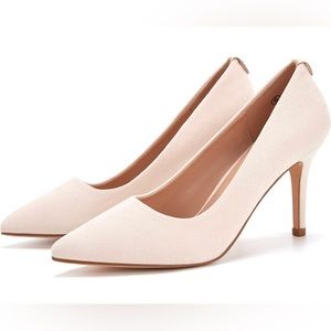 LAICIGO Women’ s Pointed Toe High Heels Stiletto Slip On Comfort Wedding Dress